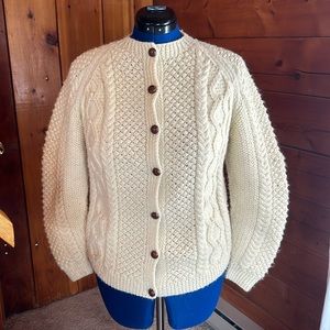 COPY - Handmade Vintage Fisherman Cardigan Sweater Size L